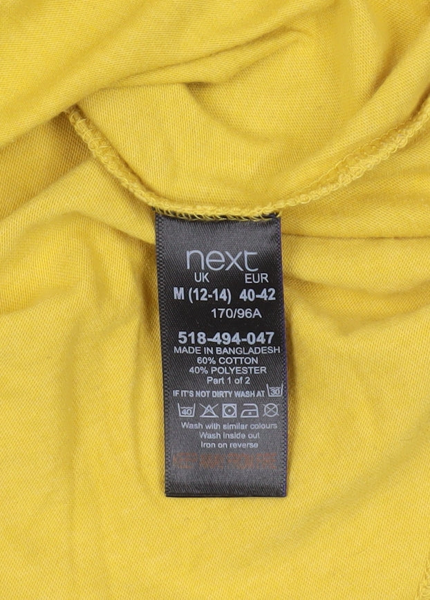 Womens UK Size M Next Yellow Basic T-Shirt