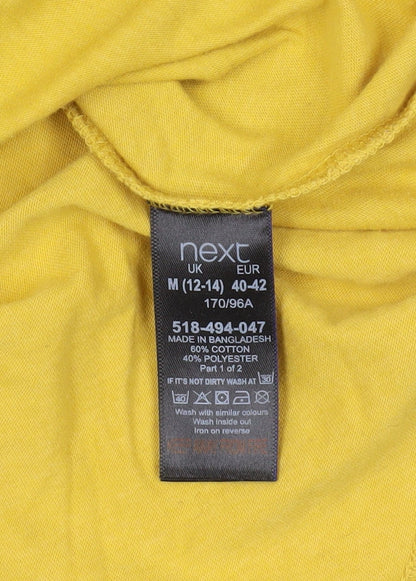 Womens UK Size M Next Yellow Basic T-Shirt