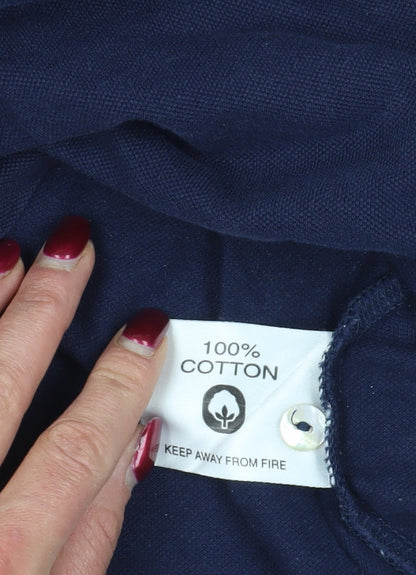 Unisex Adults UK Size L Holmewood Blue Basic Polo
