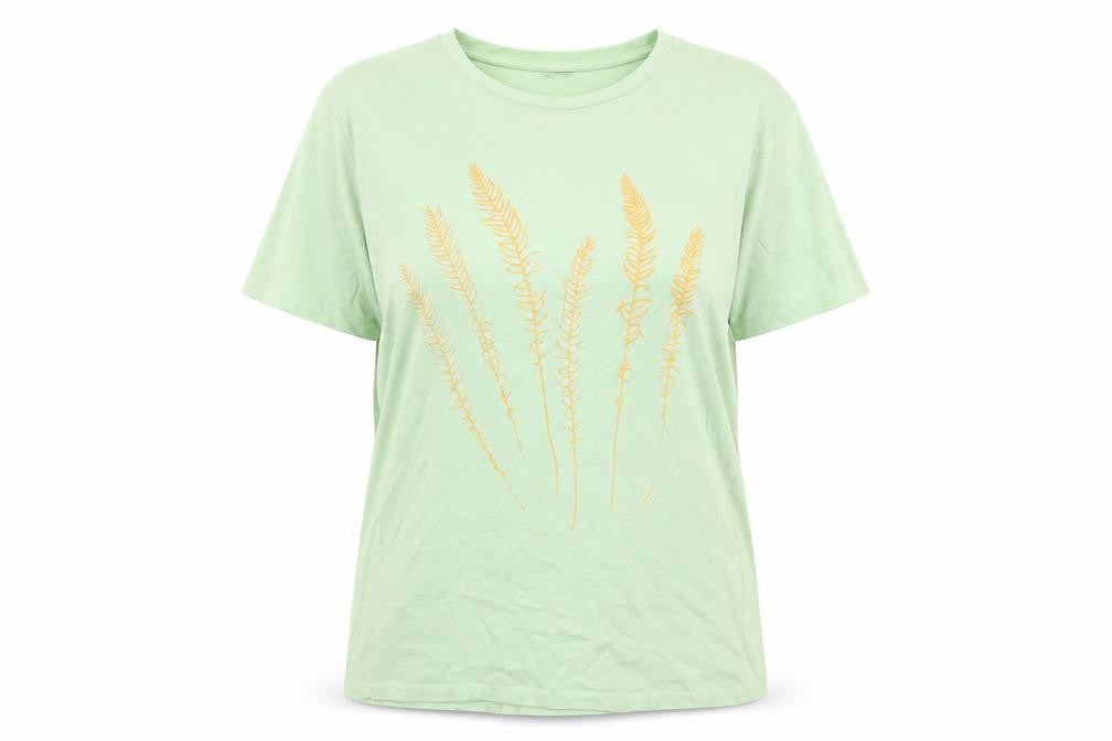 Front view of LC Waikiki Green XL Crew Neck T-Shirt