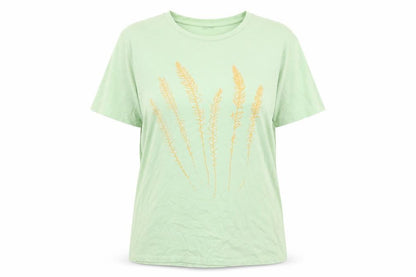 Front view of LC Waikiki Green XL Crew Neck T-Shirt