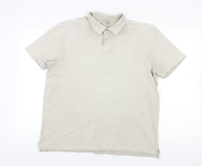 Marks and Spencer Beige Polo - Large, Short Sleeve