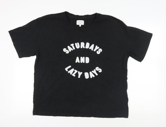 Womens UK Size 12 Next Black Basic T-Shirt