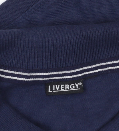 LIVERGY Blue Cotton Polo Shirt - Size L - Casual & Stylish