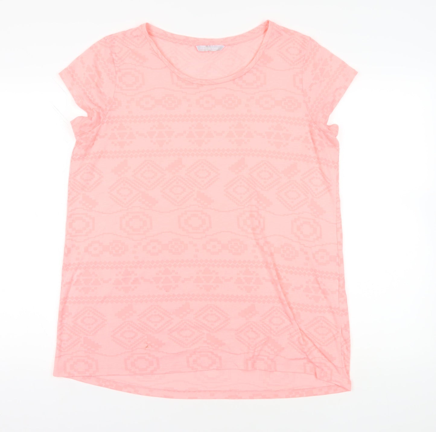 Womens UK Size M Red Herring Pink Basic T-Shirt