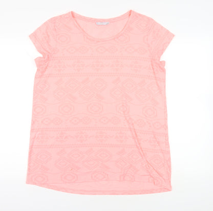 Womens UK Size M Red Herring Pink Basic T-Shirt