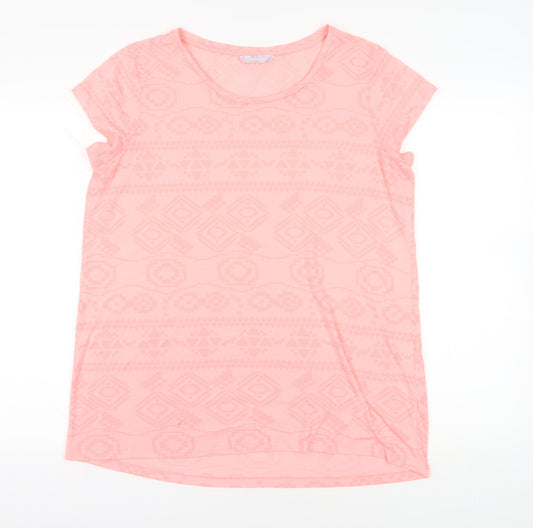 Womens UK Size M Red Herring Pink Basic T-Shirt