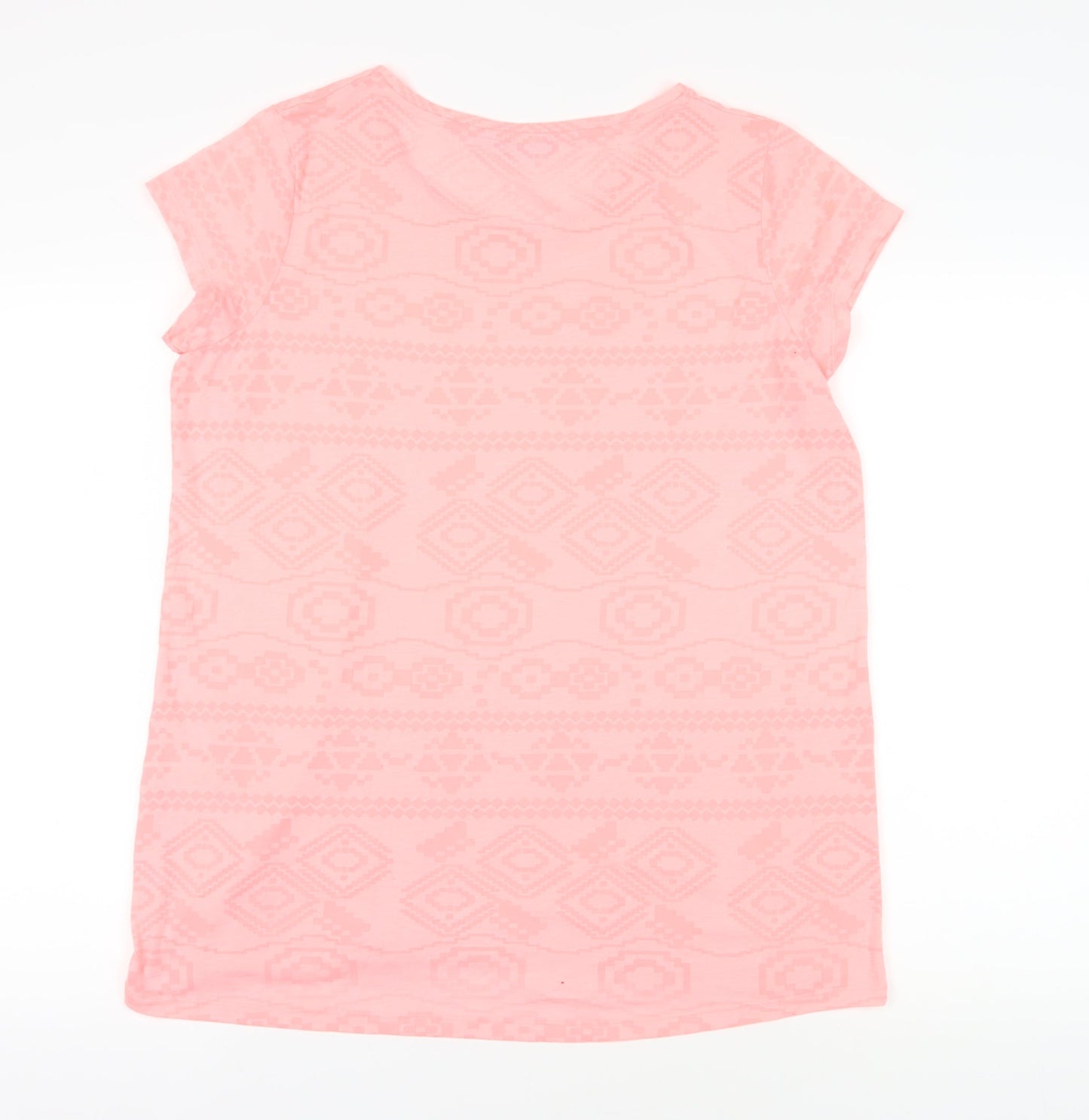 Womens UK Size M Red Herring Pink Basic T-Shirt