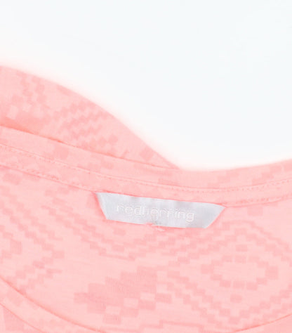 Womens UK Size M Red Herring Pink Basic T-Shirt