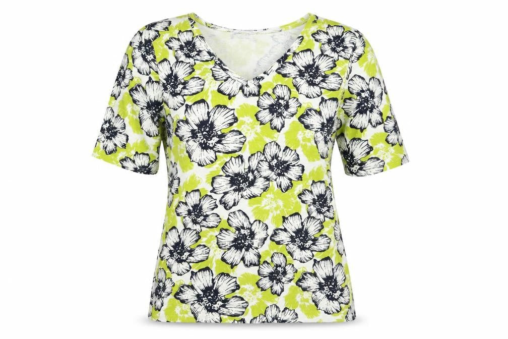 Womens UK Size 14 M&Co Multicoloured Basic T-Shirt