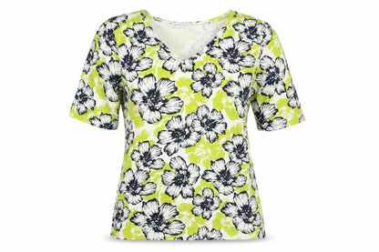 Womens UK Size 14 M&Co Multicoloured Basic T-Shirt