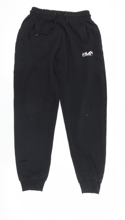 Fila Black Jogger Trousers, Size S, Casual Style