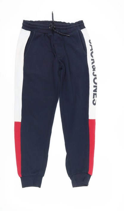 Jack & Jones Blue Joggers M - Casual Fleece Trousers
