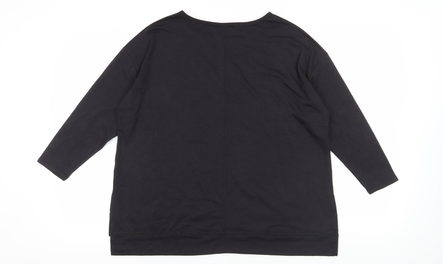 Cyrus Black 3/4 Sleeve Grommet T-Shirt, Size L