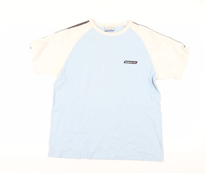 Reebok Blue Colourblock T-Shirt Medium Sportswear