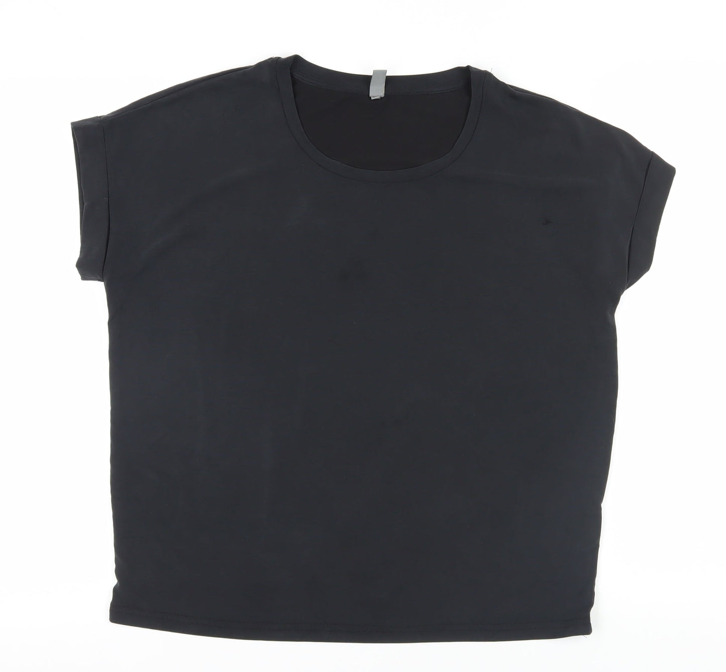 Womens UK Size M CULTURE Black Basic T-Shirt