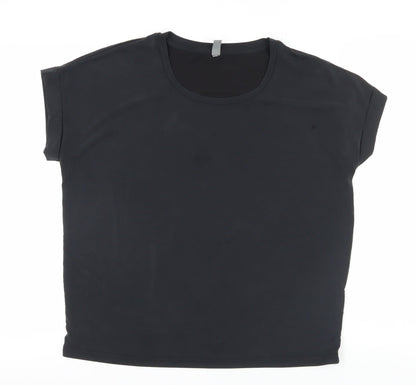 Womens UK Size M CULTURE Black Basic T-Shirt
