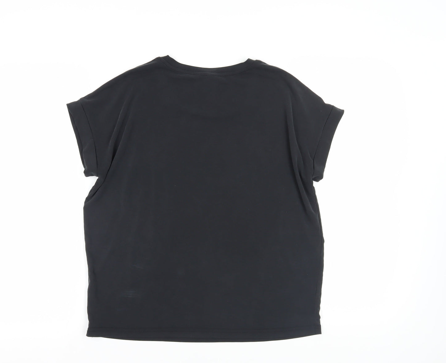 Womens UK Size M CULTURE Black Basic T-Shirt