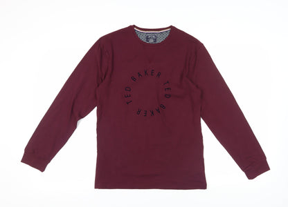 Ted Baker Red Long Sleeve Men's T-Shirt Size S