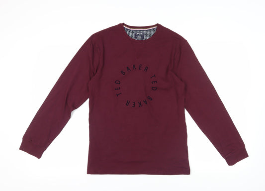 Ted Baker Red Long Sleeve Men's T-Shirt Size S