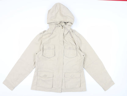 Womens UK Size 14 Alibi Beige Parka Coat