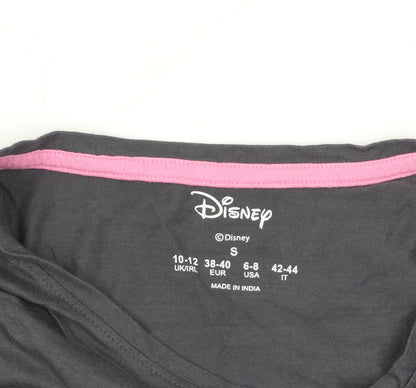 Disney Mickey Mouse Black T-Shirt, Size S, Casual Women’s Top