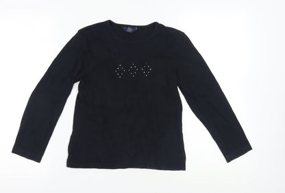 Womens UK Size 12 Casual Club Black Basic T-Shirt