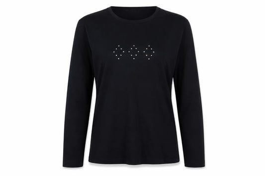 Womens UK Size 12 Casual Club Black Basic T-Shirt