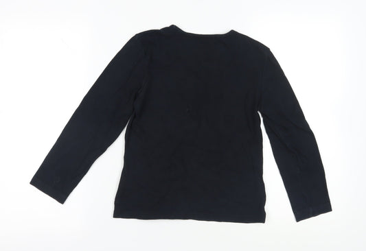 Womens UK Size 12 Casual Club Black Basic T-Shirt