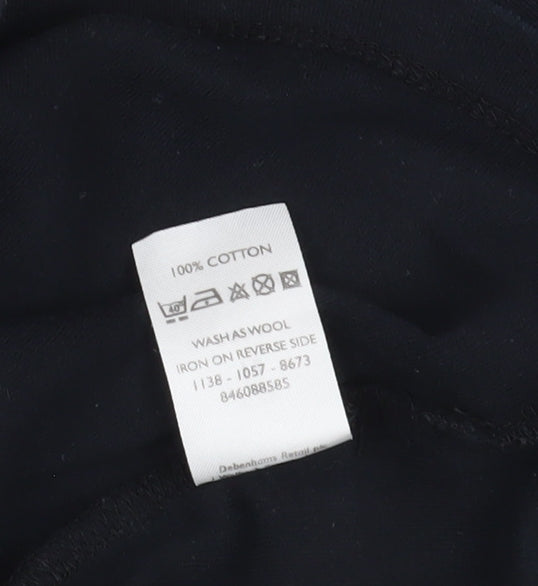 Womens UK Size 12 Casual Club Black Basic T-Shirt