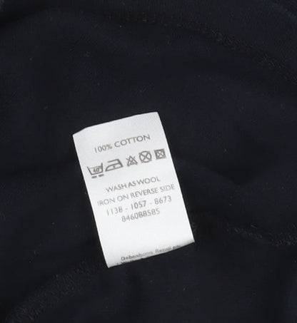 Womens UK Size 12 Casual Club Black Basic T-Shirt