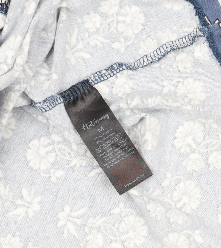 Autonomy Blue Floral 3/4 Sleeve Tunic M