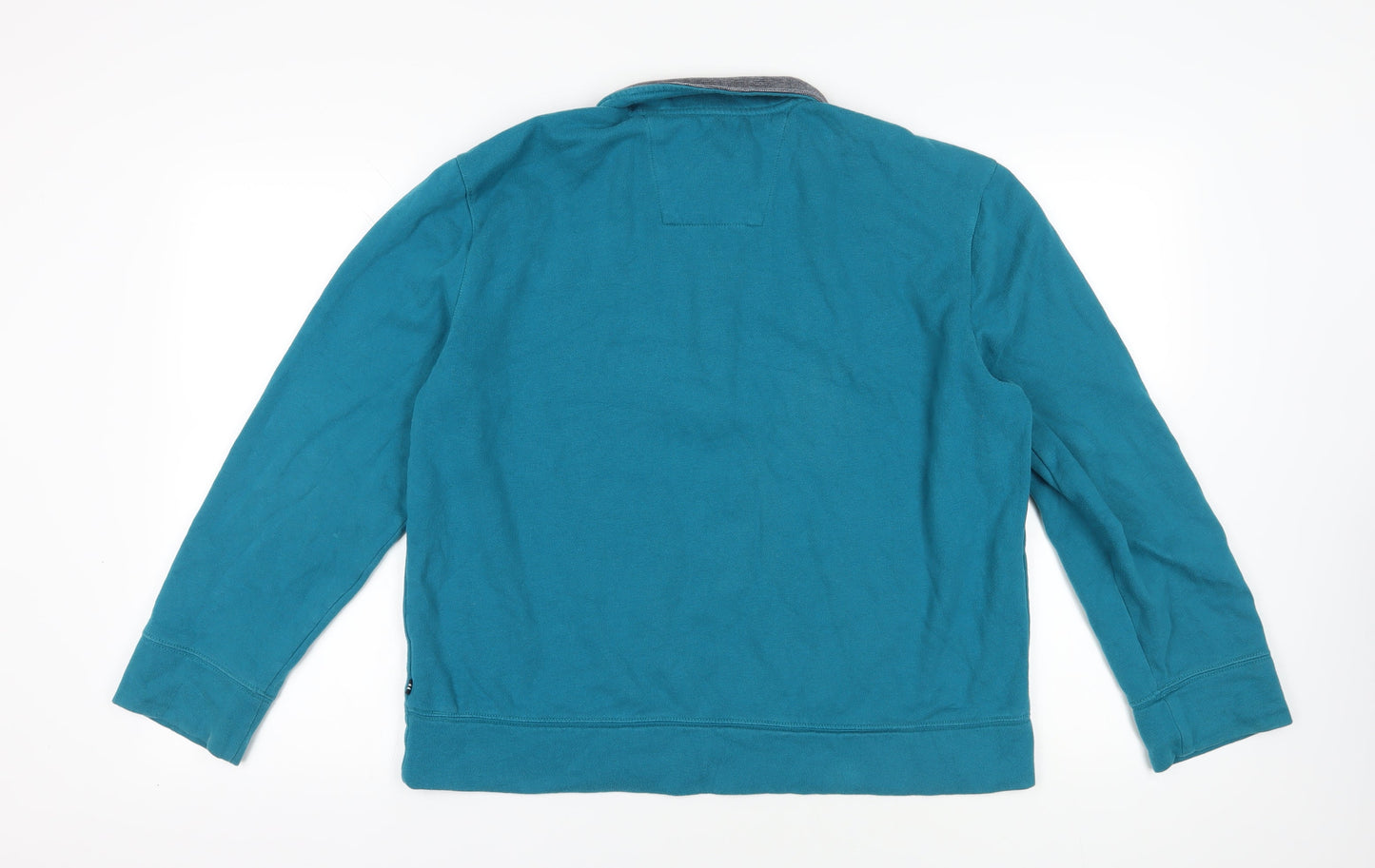 Mens UK Size L Nautica Blue 1/4 Zip Sweatshirt