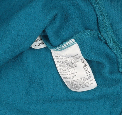 Mens UK Size L Nautica Blue 1/4 Zip Sweatshirt