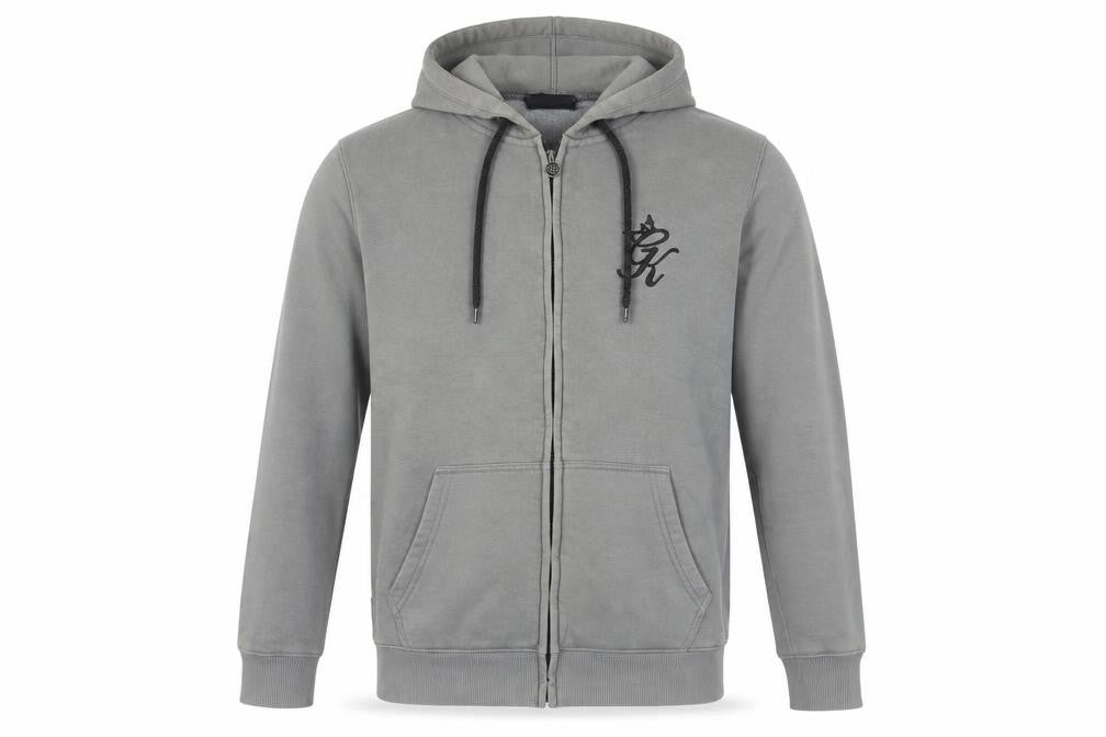 Mens UK Size S Gym King Grey Full Zip Hoodie