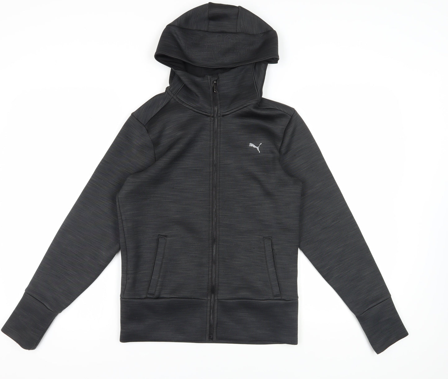 Puma Black Full Zip Hoodie - Unisex S - Activewear Essential