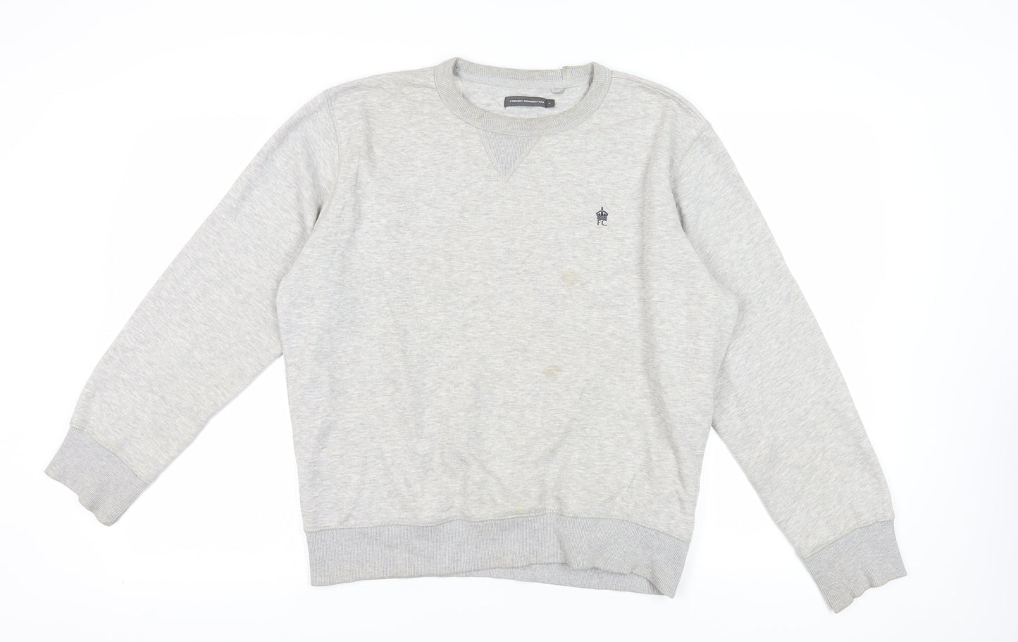 Mens UK Size L French Connection Grey Pullover Sweatshirt