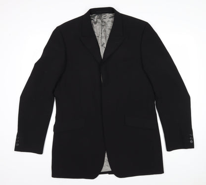 Mens UK Size 40 Jonathan Adams Regular Black Suit Jacket
