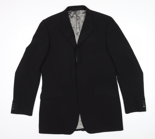 Mens UK Size 40 Jonathan Adams Regular Black Suit Jacket