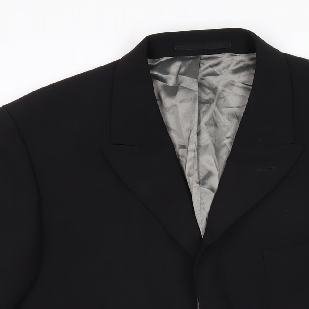 Mens UK Size 40 Jonathan Adams Regular Black Suit Jacket