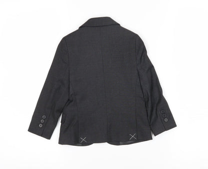Marks and Spencer Boys Grey Ikat Jacket Blazer Size 2-3 Years Button