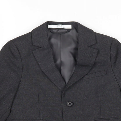 Marks and Spencer Boys Grey Ikat Jacket Blazer Size 2-3 Years Button