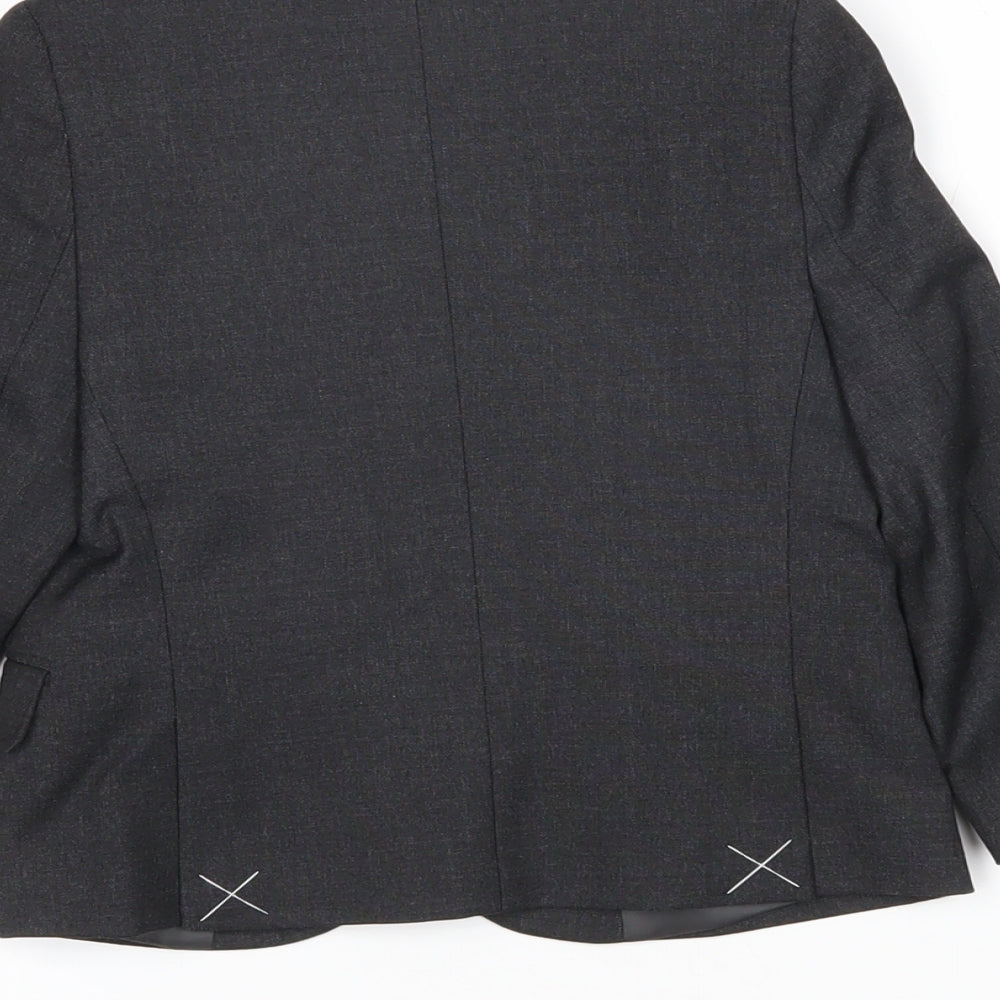 Marks and Spencer Boys Grey Ikat Jacket Blazer Size 2-3 Years Button