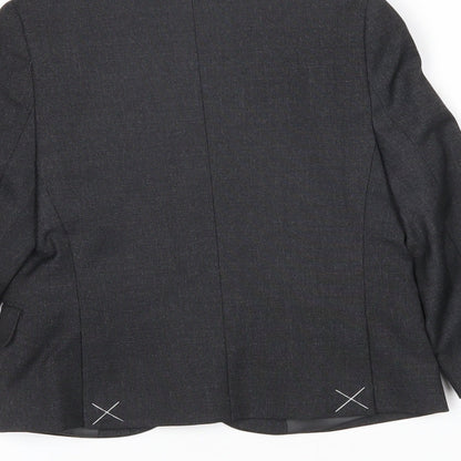 Marks and Spencer Boys Grey Ikat Jacket Blazer Size 2-3 Years Button