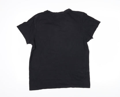 Womens UK Size M Twisted Soul Black Basic T-Shirt