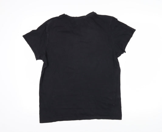 Womens UK Size M Twisted Soul Black Basic T-Shirt