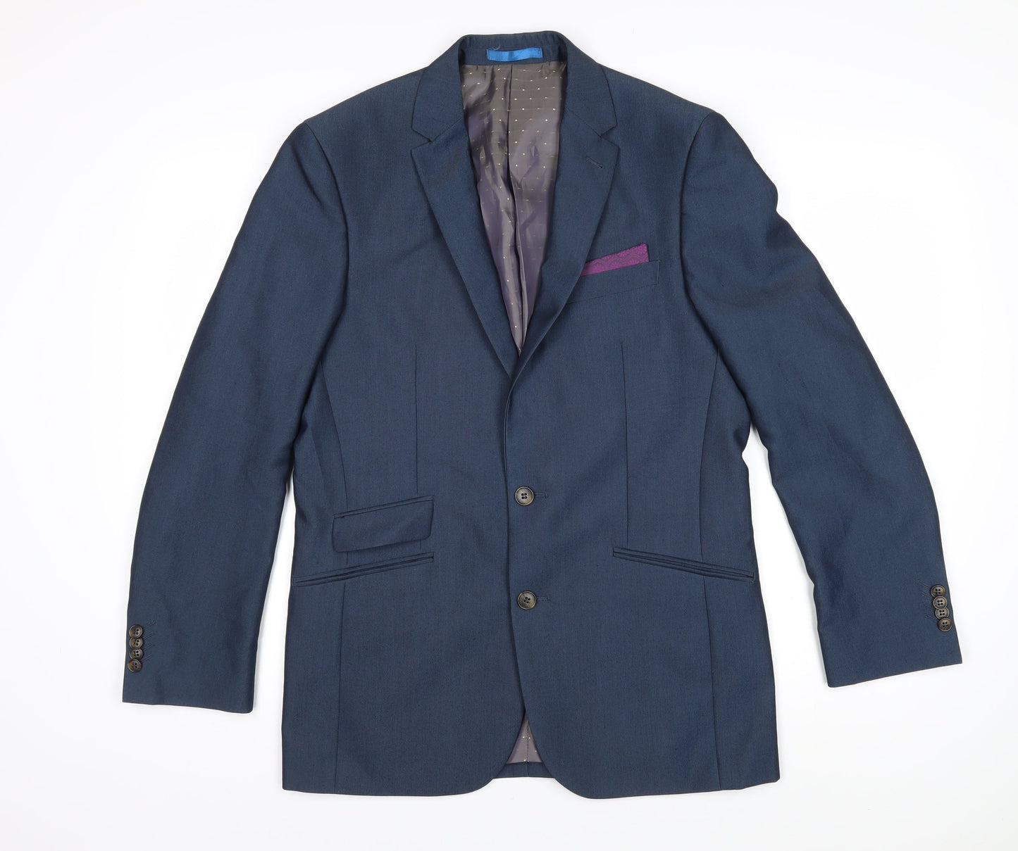 Mens UK Size 38 Greenwoods Regular Blue Suit Jacket
