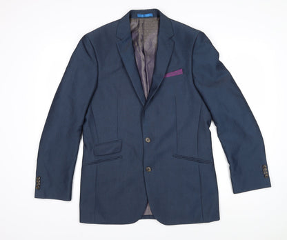Mens UK Size 38 Greenwoods Regular Blue Suit Jacket