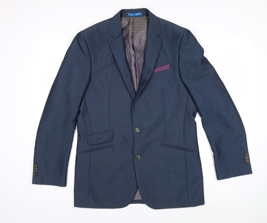 Mens UK Size 38 Greenwoods Regular Blue Suit Jacket
