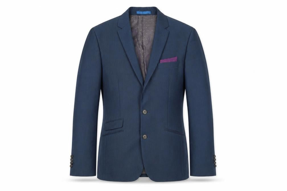 Mens UK Size 38 Greenwoods Regular Blue Suit Jacket